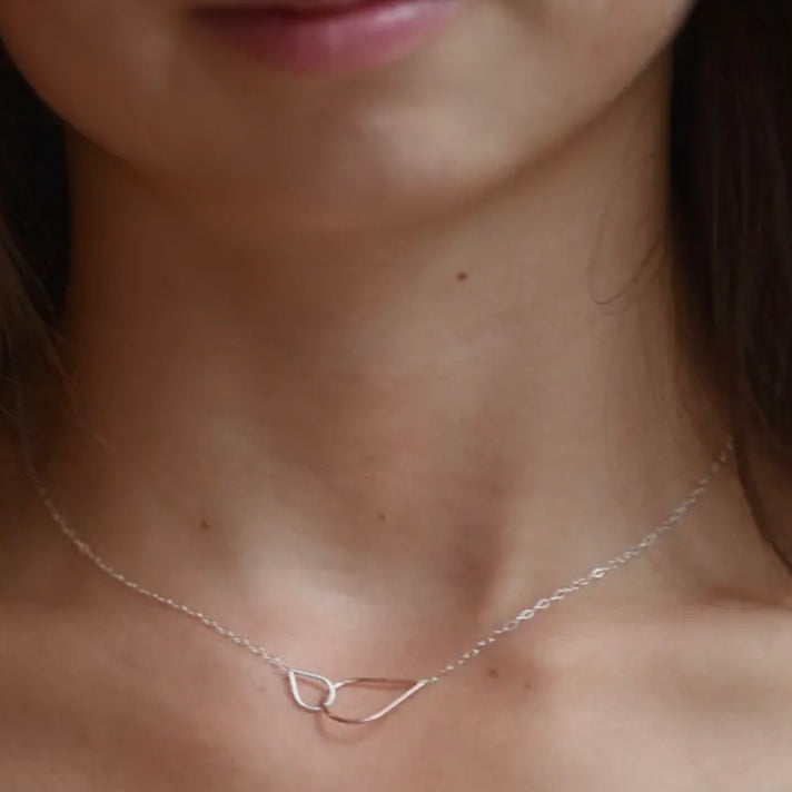 Interlock Teardrop Necklace