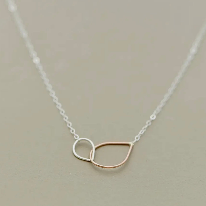 Interlock Teardrop Necklace