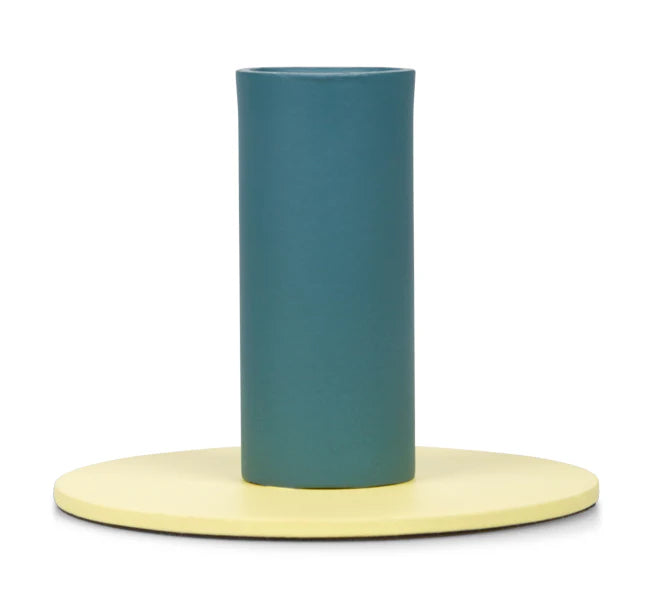 Tall Two-Tone Metal Candleholders