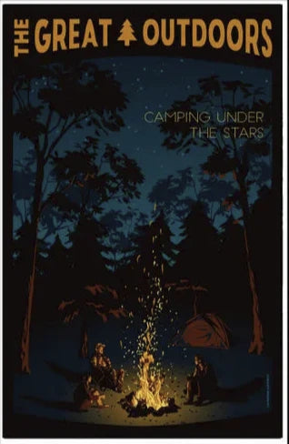 Camping campfire outdoors