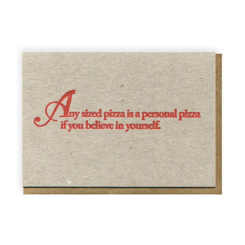Any sized pizza card
