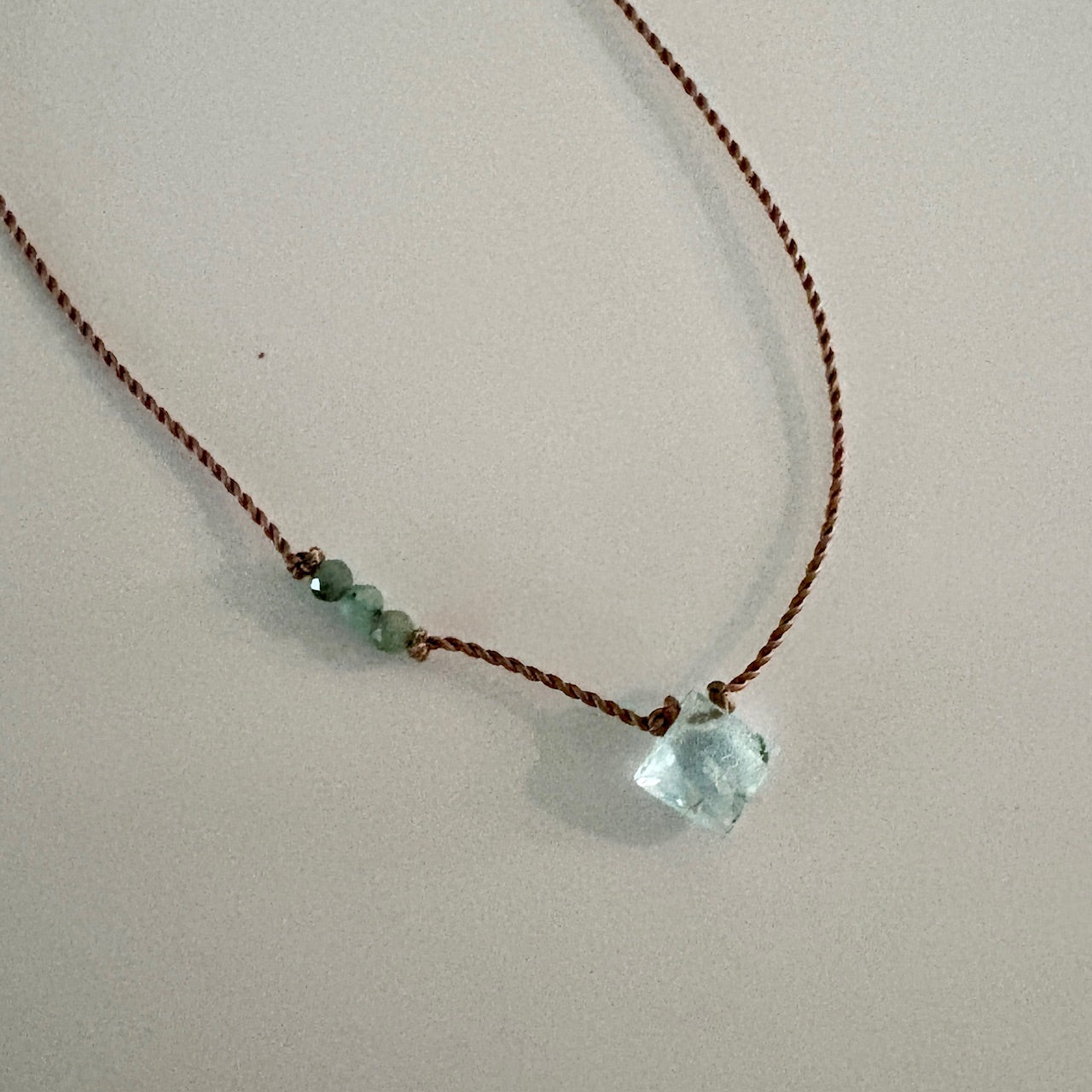 Pillow Cut Gemstone Necklace