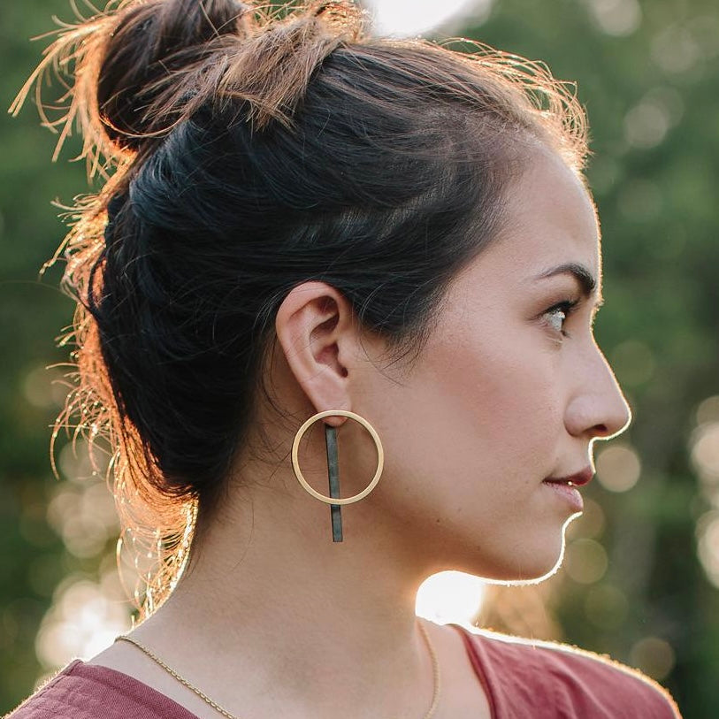 Hoop and Bar Earrings