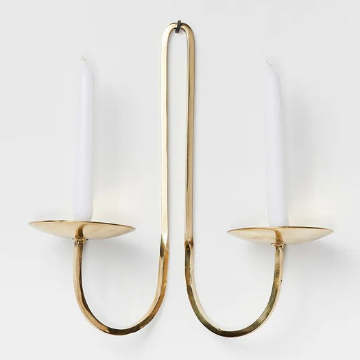 Brass Wall Candle Holder