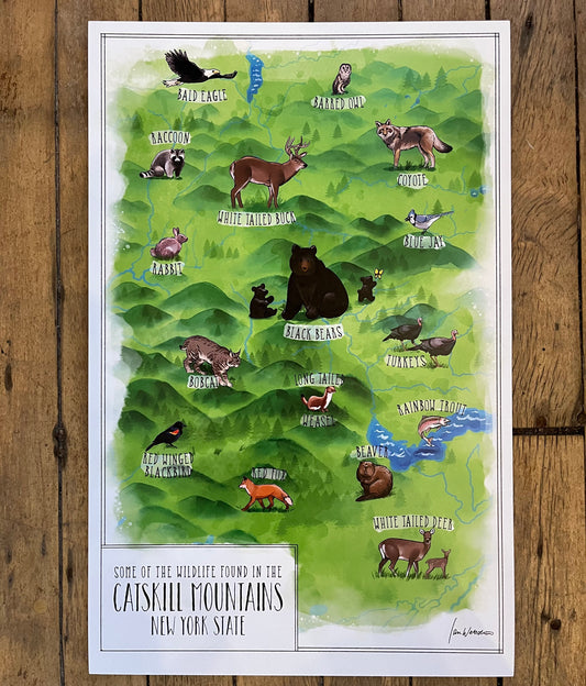 Catskill Mountains Wildlife Poster 11" x 17"