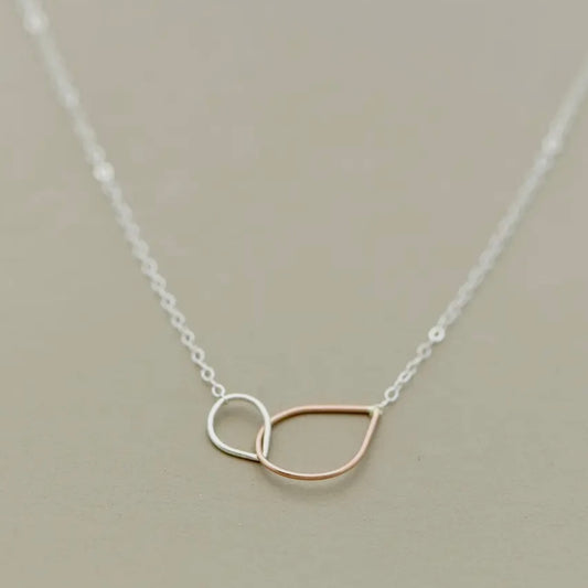 Interlock Teardrop Necklace
