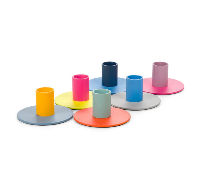 Two-Tone Metal Candleholders