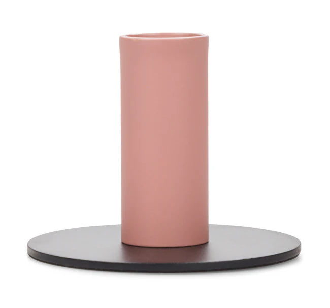 Tall Two-Tone Metal Candleholders