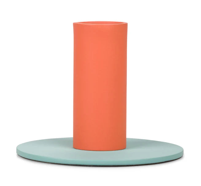 Tall Two-Tone Metal Candleholders