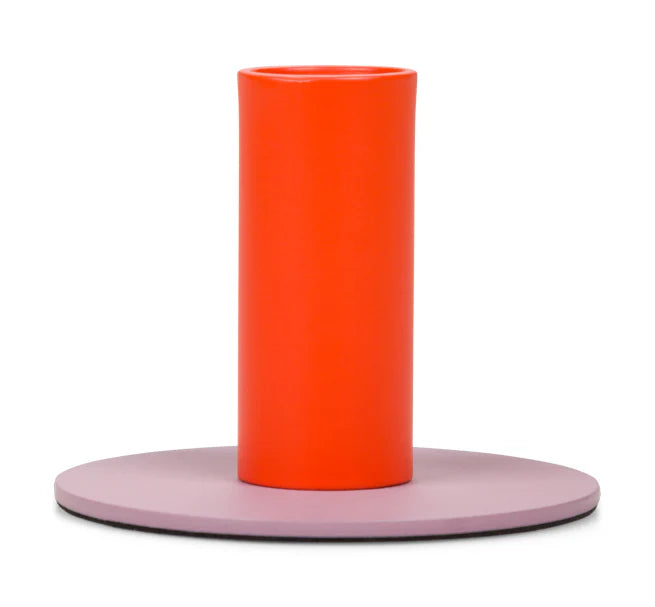Tall Two-Tone Metal Candleholders