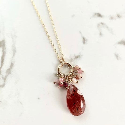 Strawberry Quartz Necklace