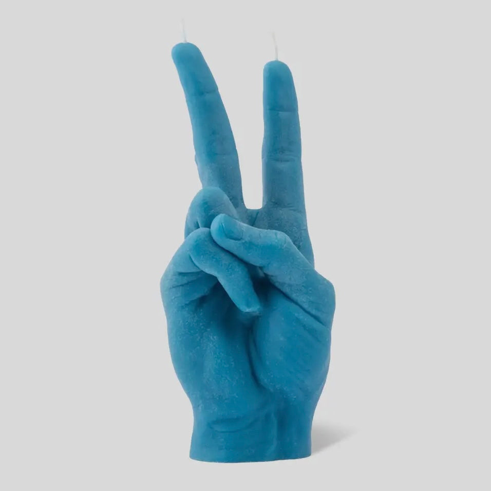 Victory Peace Hand Candle
