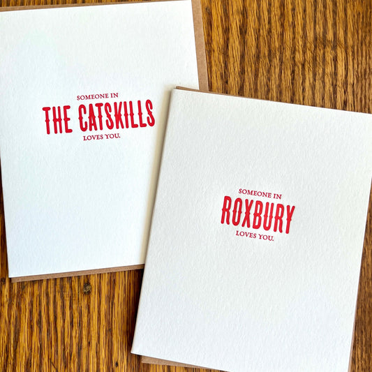 Someone in Roxbury Loves You card
