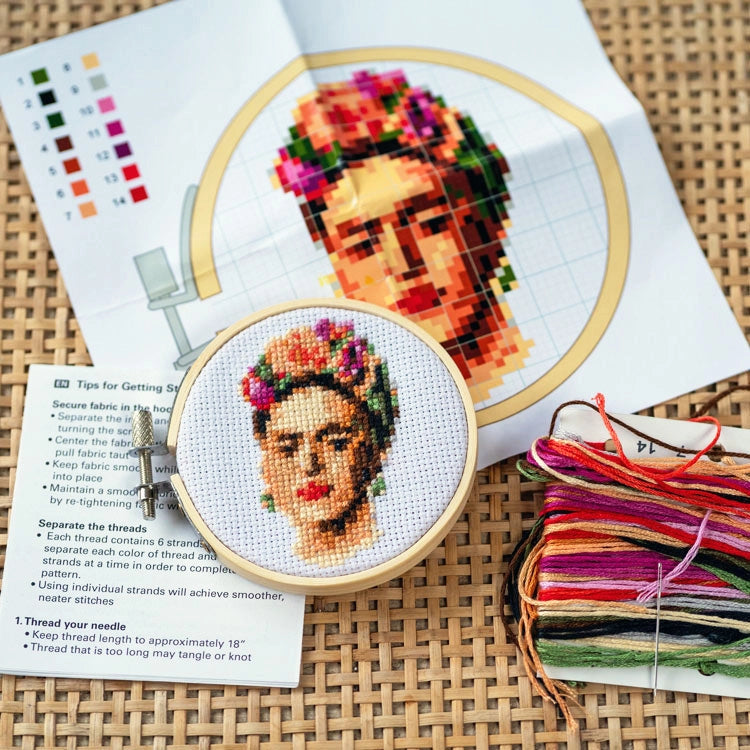 Frida Kahlo Embroidery Cross Stitch Kit